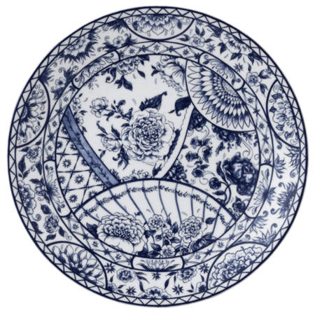 Victoria's Garden Blue Dinner Plate