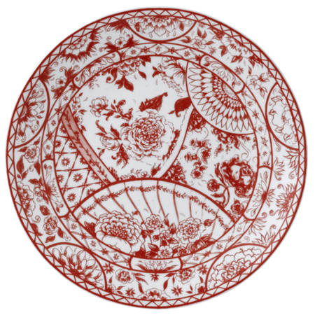 Victoria's Garden Red Dinner Plate