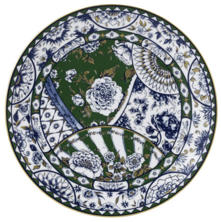 Victoria's Garden Blue and Green Dinner Plate