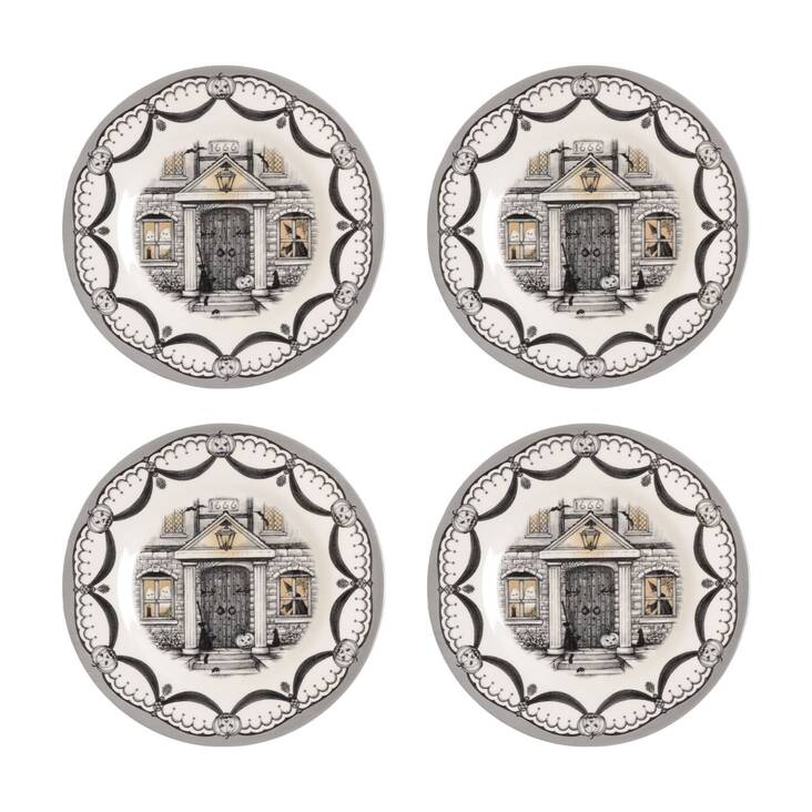 Haunted House Salad Plate - Set of 4