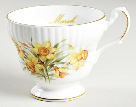 Flower of the Month (Ribbed) Footed Cup