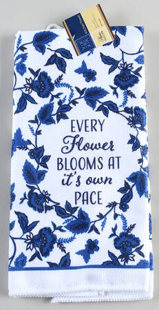 Blue Floral Cloth Kitchen Towel