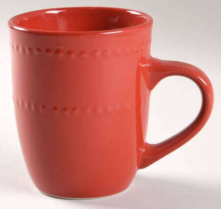 Beaded Edge Red Mug