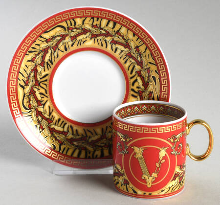 Virtus Holiday Flat Demitasse Cup & Saucer Set