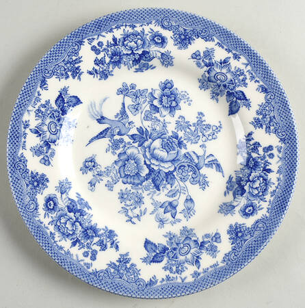 Asiatic Pheasant Blue Salad Plate