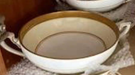 C2625 Footed Cream Soup Bowl & Saucer Set