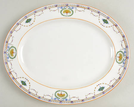 H525 Yellow 12" Oval Serving Platter