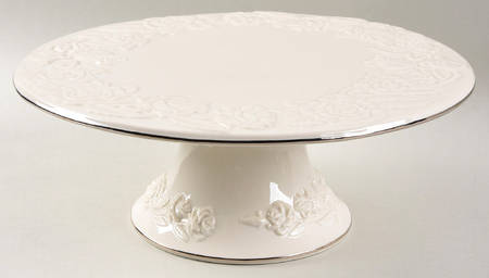 RLI3 (Platinum Trim) Pedestal Cake Stand