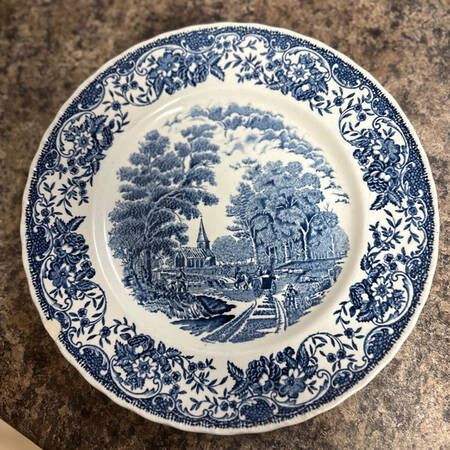 Olde England Blue Dinner Plate