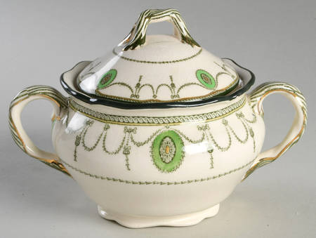 Countess Green Sugar Bowl & Lid