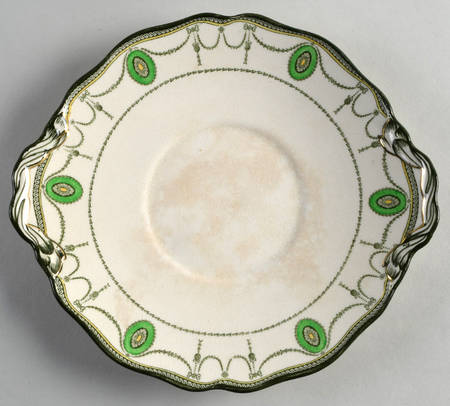 Countess Green Handled Cake Plate