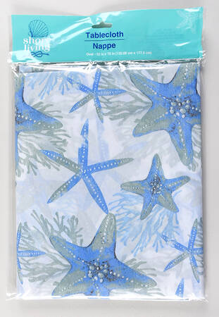 Shore Living 52" x 70" Plastic Rectangular Tablecloth