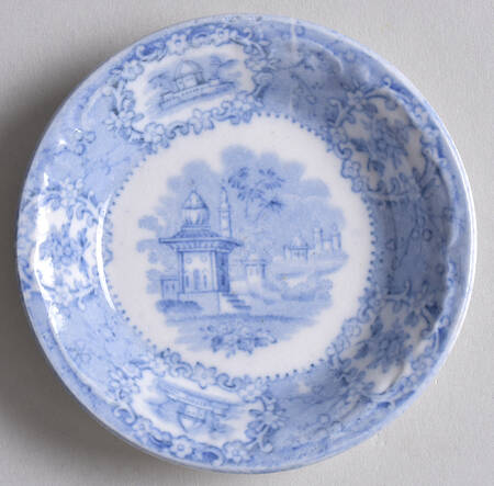 Oriental (Blue, No Trim) Butter Pat