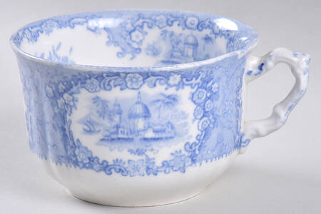 Oriental (Blue, No Trim) Flat Cup