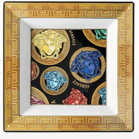 Medusa Amplified Golden Coin 8" Square Tray