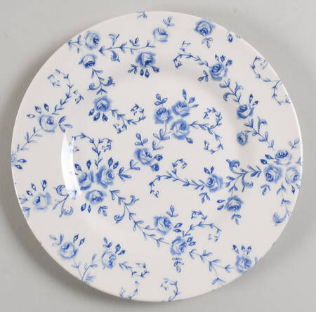 Rose Blue Salad Plate