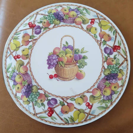 Fruit Basket Cake Plate