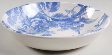 Floral Weave Powder Blue 9" Individual Pasta Bowl