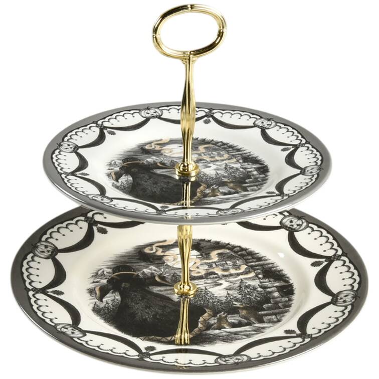 The Guardian 6 5/8"-10"  2 Tiered Serving Tray (Dp, Sp) HC