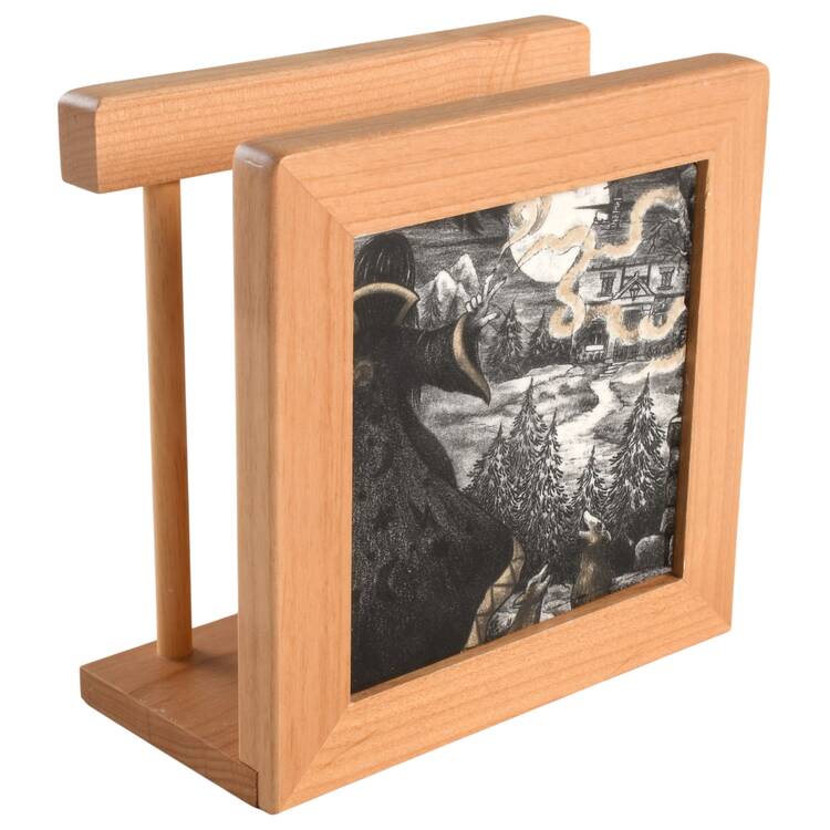 The Guardian 6 1/8" Natural Wood Napkin Holder  HC