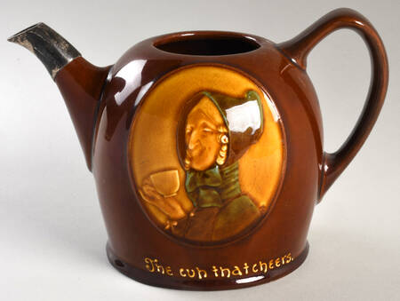 Kingsware Teapot with Sterling Trim No Lid