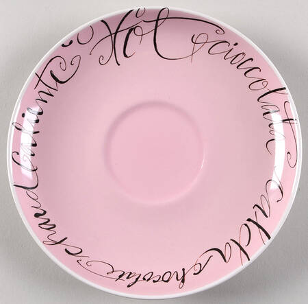 Hot Chocolate Pink Saucer for Latte Cup