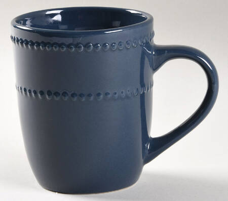 Beaded Edge Dark Blue Mug