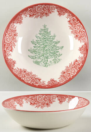 Christmas Tree-Red & Green Coupe Cereal Bowl