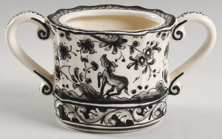 Seventeenth Century (XVII) Black Sugar Bowl No Lid