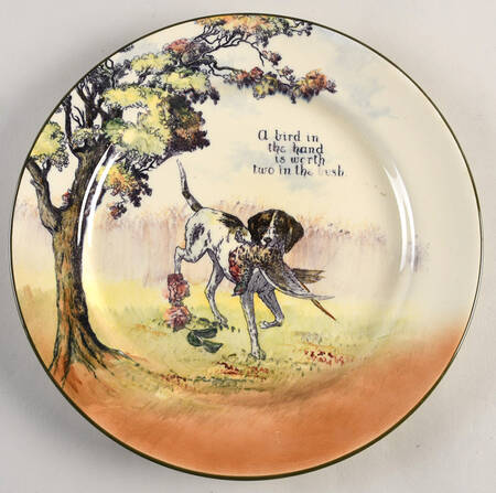 Dogs and Game A Dinner Plate