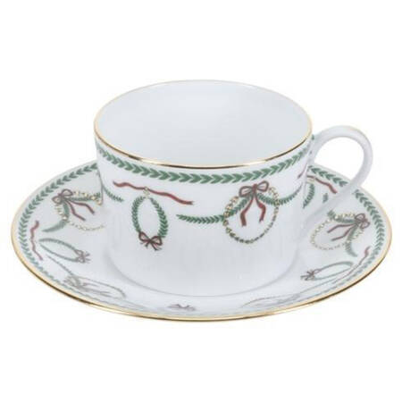 Cherverny Noel Flat Cup & Saucer Set