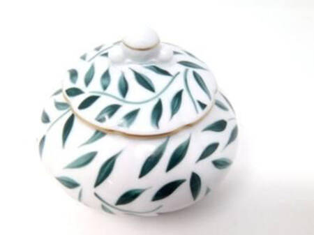 Olivier-Green Sugar Bowl & Lid
