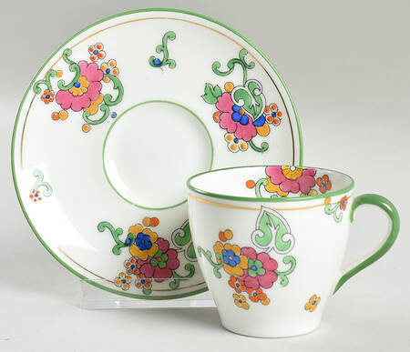 H3769 Flat Demitasse Cup & Saucer Set