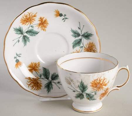 7176 Footed Cup & Saucer Set