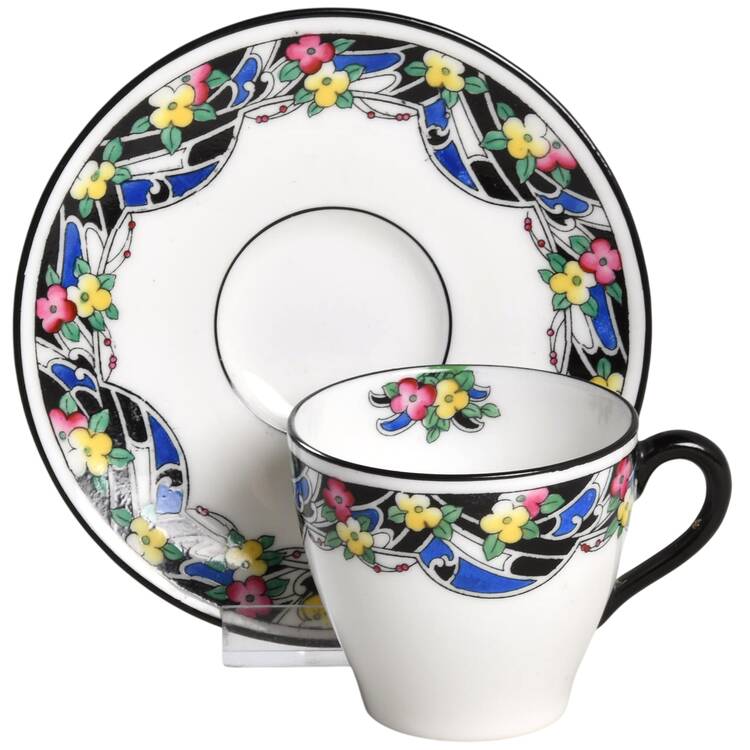 H1651 Flat Demitasse Cup & Saucer Set
