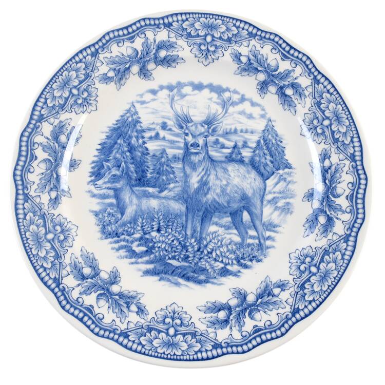 Harvest Homeland Blue Dinner Plate