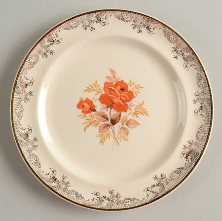 Gold Rose Bread & Butter Plate