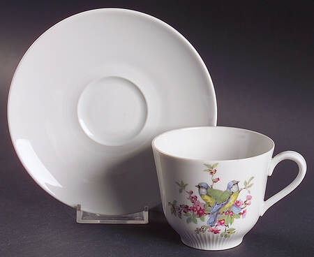 Song Birds Flat Cup & Saucer Set