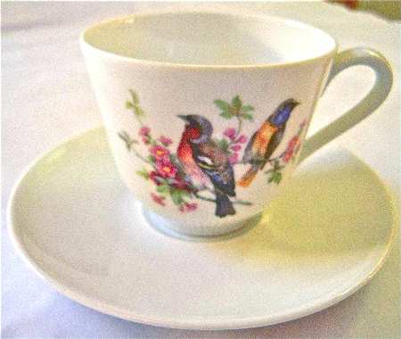 Song Birds Flat Cup & Saucer Set