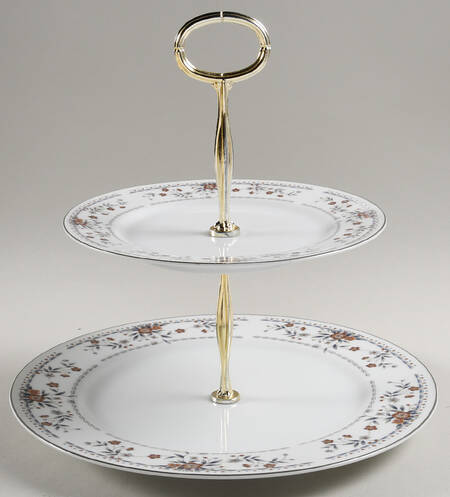 Claremont 6 5/8"-10"  2 Tiered Serving Tray (Dp, Sp) HC