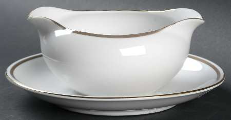 102 Gravy Boat with Attached Underplate by St Regis