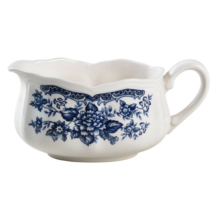 Blue Carnation Gravy Boat