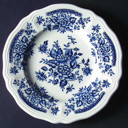 Blue Carnation Salad Plate