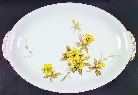 Hibiscus 16" Oval Serving Platter