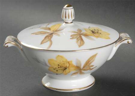 Hibiscus Sugar Bowl & Lid