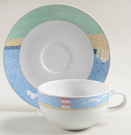 Cabana Flat Cup & Saucer Set