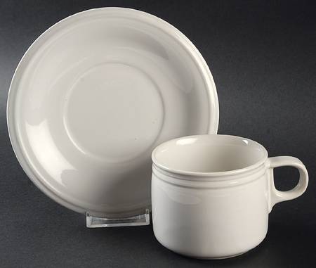 Chromatics Classic White Flat Cup & Saucer Set