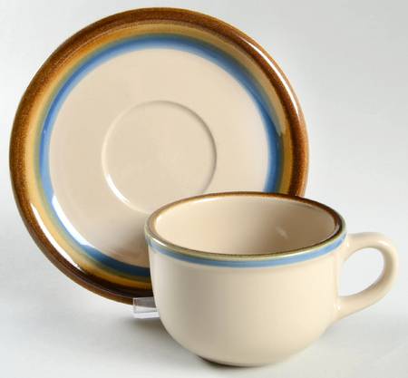 Desert Spice Flat Cup & Saucer Set