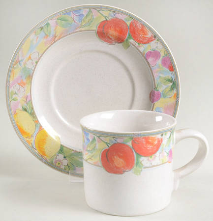 Fruit Gallery Flat Cup & Saucer Set