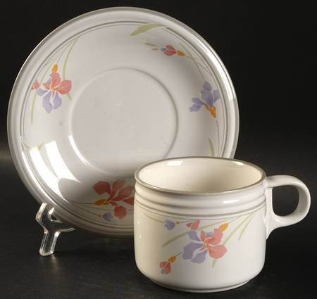 Iris Mist II Flat Cup & Saucer Set